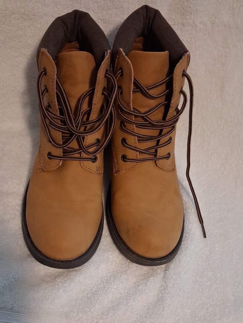 Men's Brown Lace-Up Work Boots - Unbranded